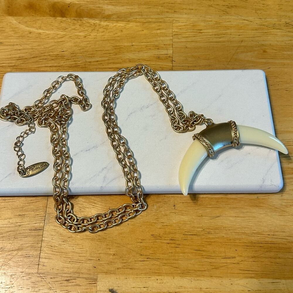 L0022 Plunder long chain BOHO pendant necklace gold tone